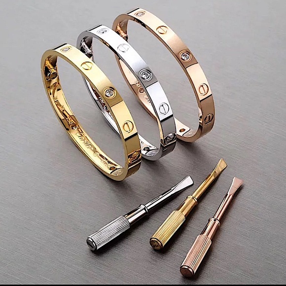 Rose Gold Bangle Bracelet - Picture 2 of 9